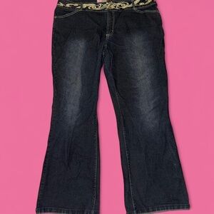 Stylish Black Embroidered Women's Jeans